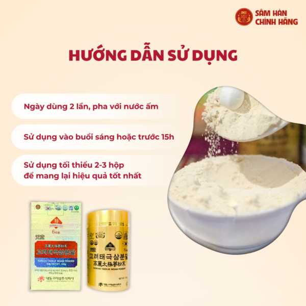 Bột thái cực sâm 100% (100g x 3) - Daedong