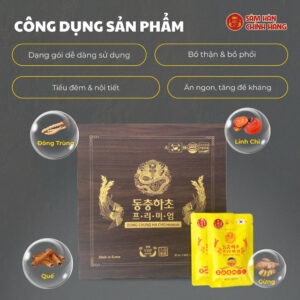 Đông trùng hạ thảo nước hộp gỗ