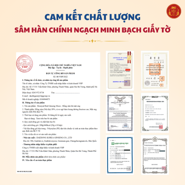 Hồng sâm lát mật ong Hàn Quốc - DKG