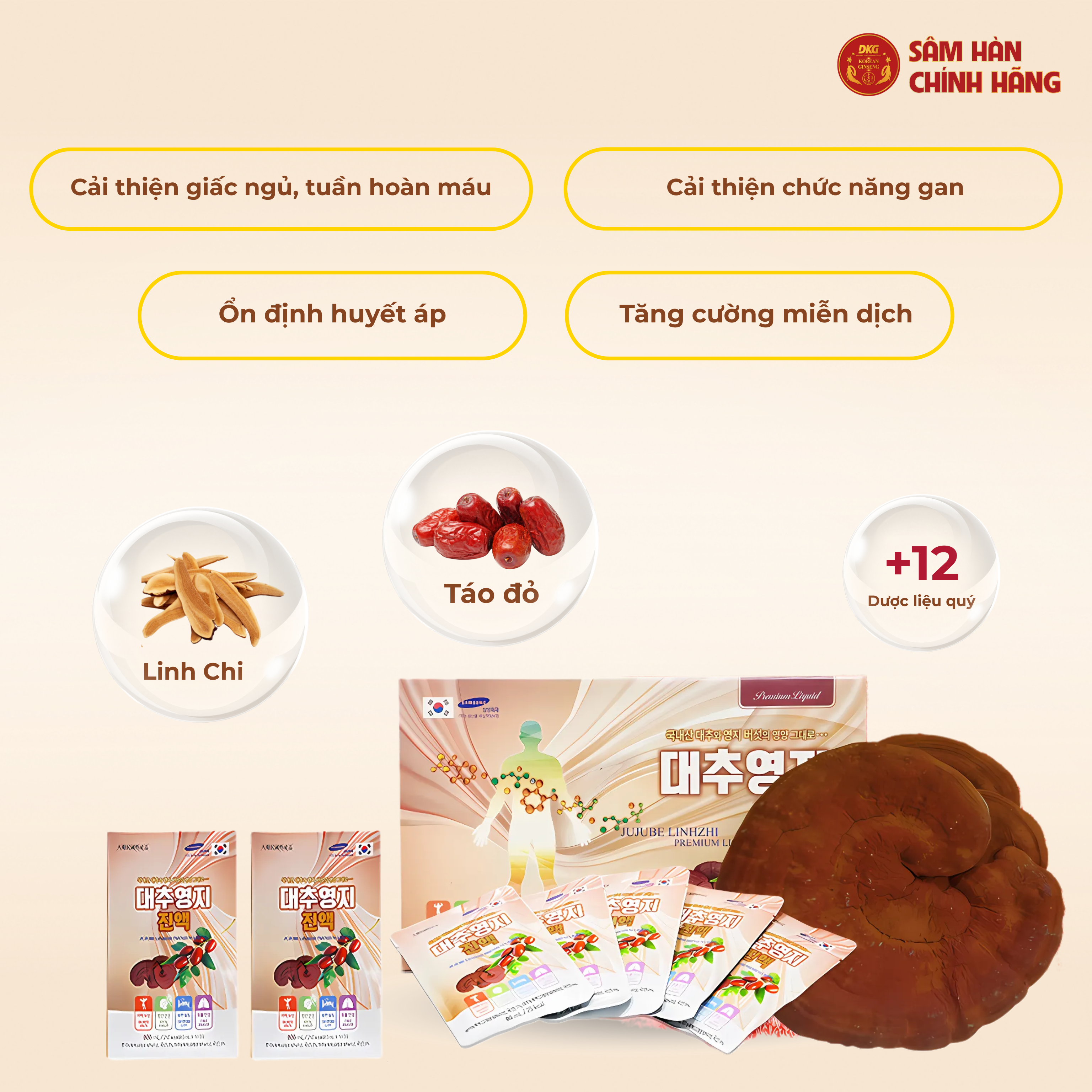 Linh chi táo đỏ Premium