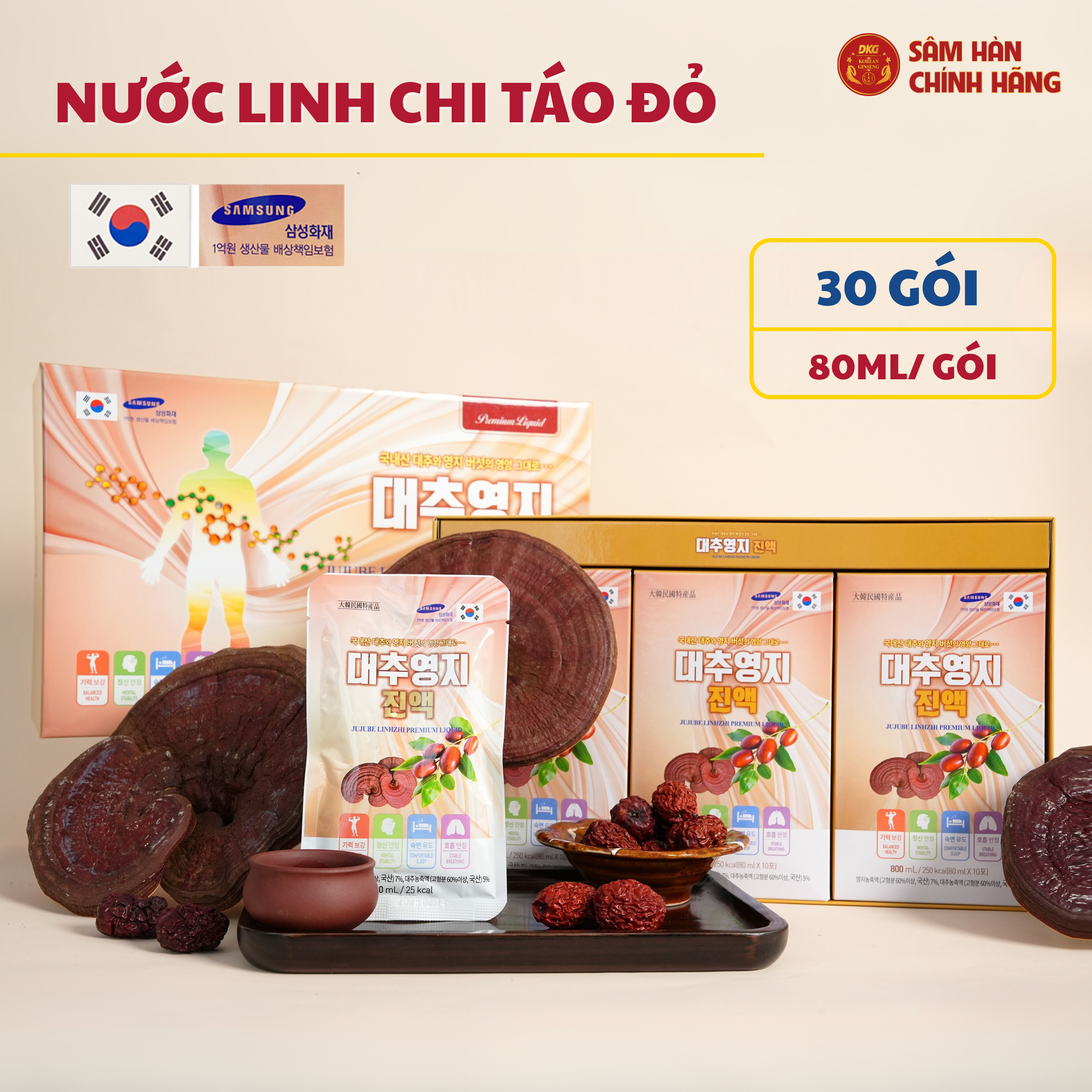 Linh chi táo đỏ Premium