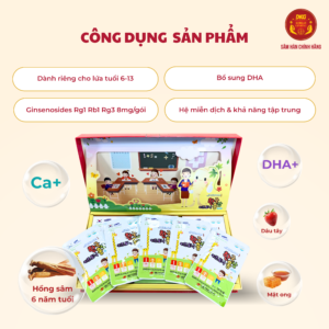 Hồng sâm trẻ em 6-13 tuổi (20ml*30 gói) - Daedong