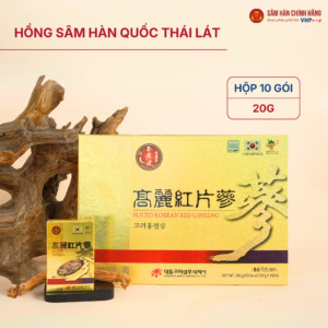 Hồng sâm Hàn Quốc thái lát (Sliced Korea Red Ginseng) 20g*10gói/hộp