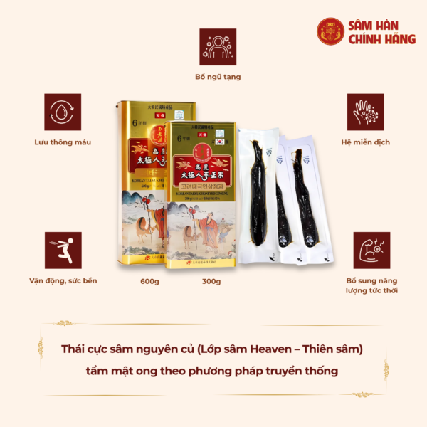 Thái cực sâm mật ong 600g (Thiên sâm) - Daedong