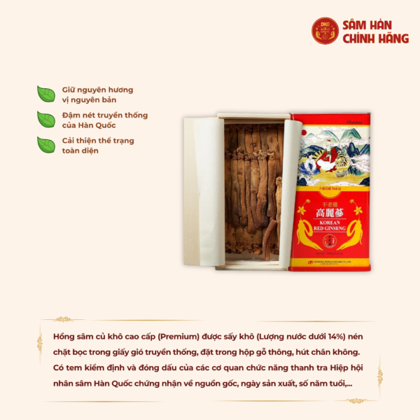 Hồng sâm củ khô HQ Premium 150g (16-25 củ) - Daedong