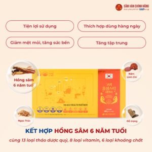 Hồng Sâm Hàn Quốc hàng ngày (Korean Red Ginseng Stick Daily) 10g*60gói/hộp