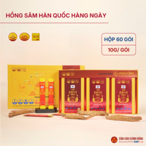 Hồng Sâm Hàn Quốc hàng ngày (Korean Red Ginseng Stick Daily) 10g*60gói/hộp