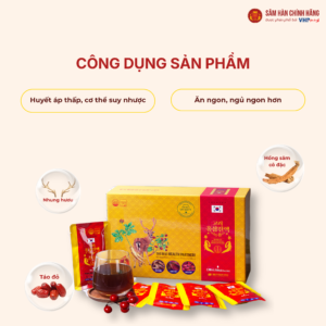 Nước Hồng Sâm Nhung Hươu Hàn Quốc (Korean Red Ginseng Deer Antlers) 70ml*30gói/hộp
