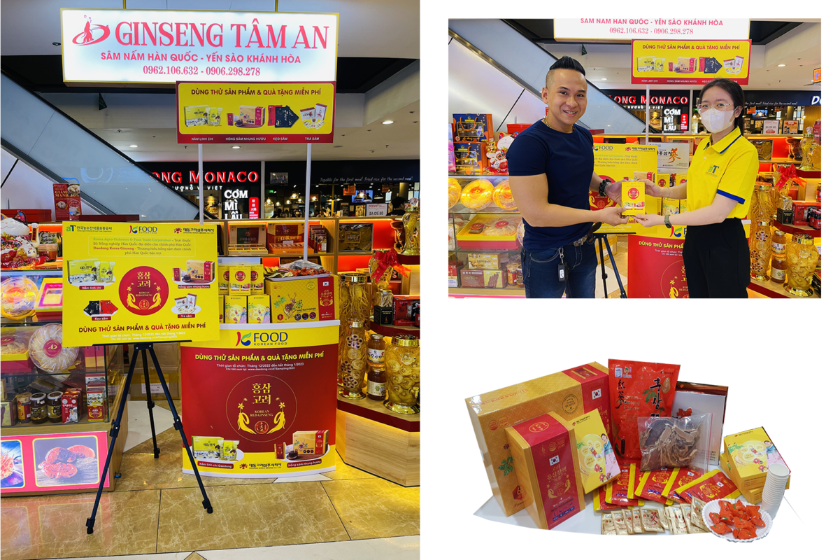 Ginseng Tâm An được AT và Daedong tài trợ