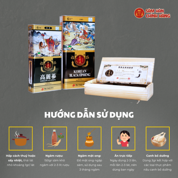 Hắc sâm Hàn quốc dạng củ 150g - Daedong