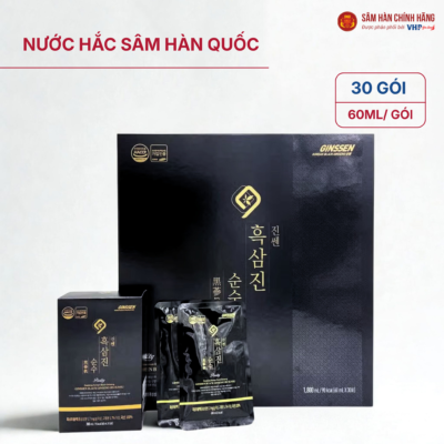 Nước hắc sâm Hàn Quốc (Ginssen Black Ginseng Jin Sunsu) 60ml*30gói/hộp