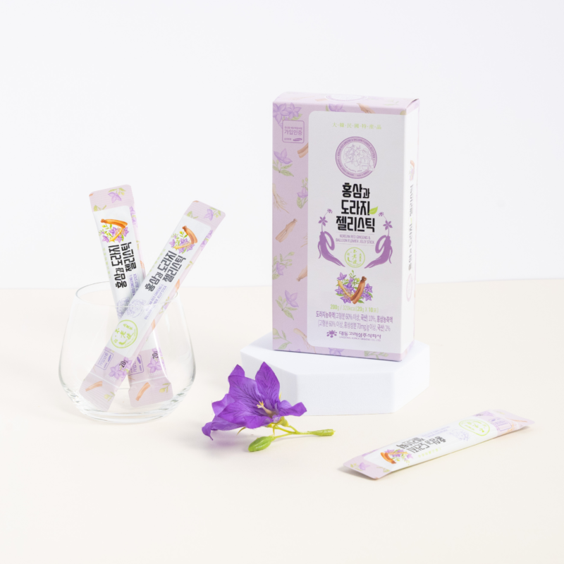 Thạch hồng sâm Hoa chuông Daedong (20g x 30 stick) - Korean Red Ginseng & Balloon Flower Jelly Stick