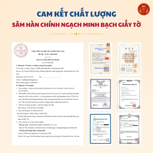 Glutathione Collagen Hồng Sâm Lựu