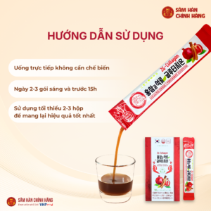 Nước Hồng Sâm & Lựu Glutathione Hàn Quốc (Korean Red Ginseng & Pomeganate Glutathione) 10ml*30stick/hộp