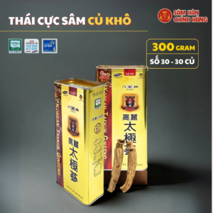 Thái cực sâm củ khô HQ (Thiên Sâm) 300g số 30 (30 củ) - Daedong (new)