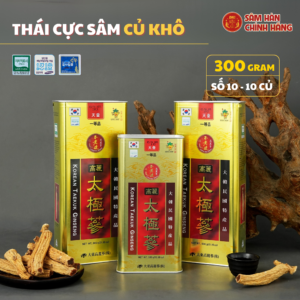 Thái cực sâm củ khô HQ (Thiên sâm) 300g số 10 (10 củ)