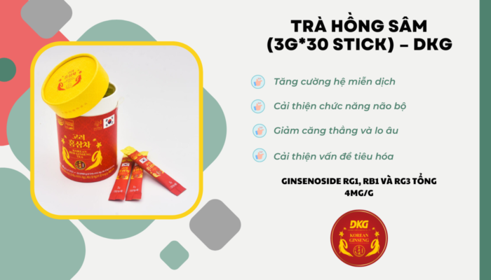 Trà hồng sâm stick DKG - Bí quyết vàng cho cuộc sống khỏe mạnh