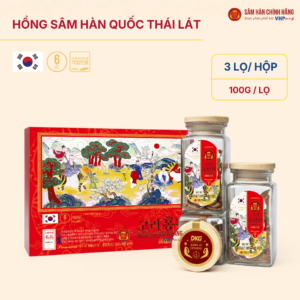 Hồng Sâm Hàn Quốc thái lát (Sliced Korean Red Ginseng) 100g*3 lọ