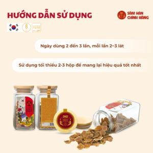 Hồng sâm khô thái lát 3 lọ/hộp (100g/lọ)