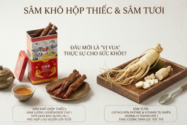 Sâm khô hộp thiếc và Sâm tươi: Đâu mới là "vị vua" thực sự cho sức khỏe?