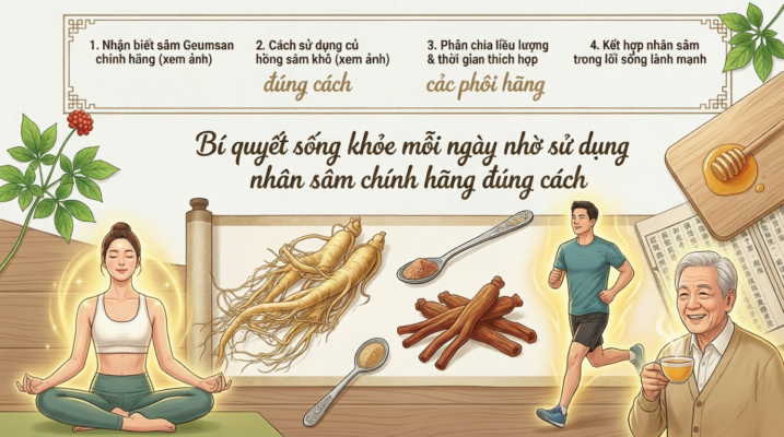 Bí quyết sống khỏe mỗi ngày nhờ sử dụng nhân sâm chính hãng đúng cách
